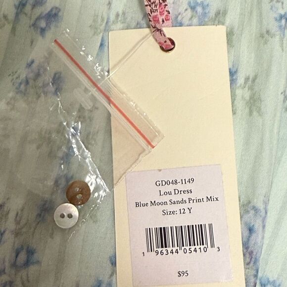 LoveShackFancy NWT Girls Lou Dress in Blue & Pink Floral Print. Size 12. - Picture 8 of 13